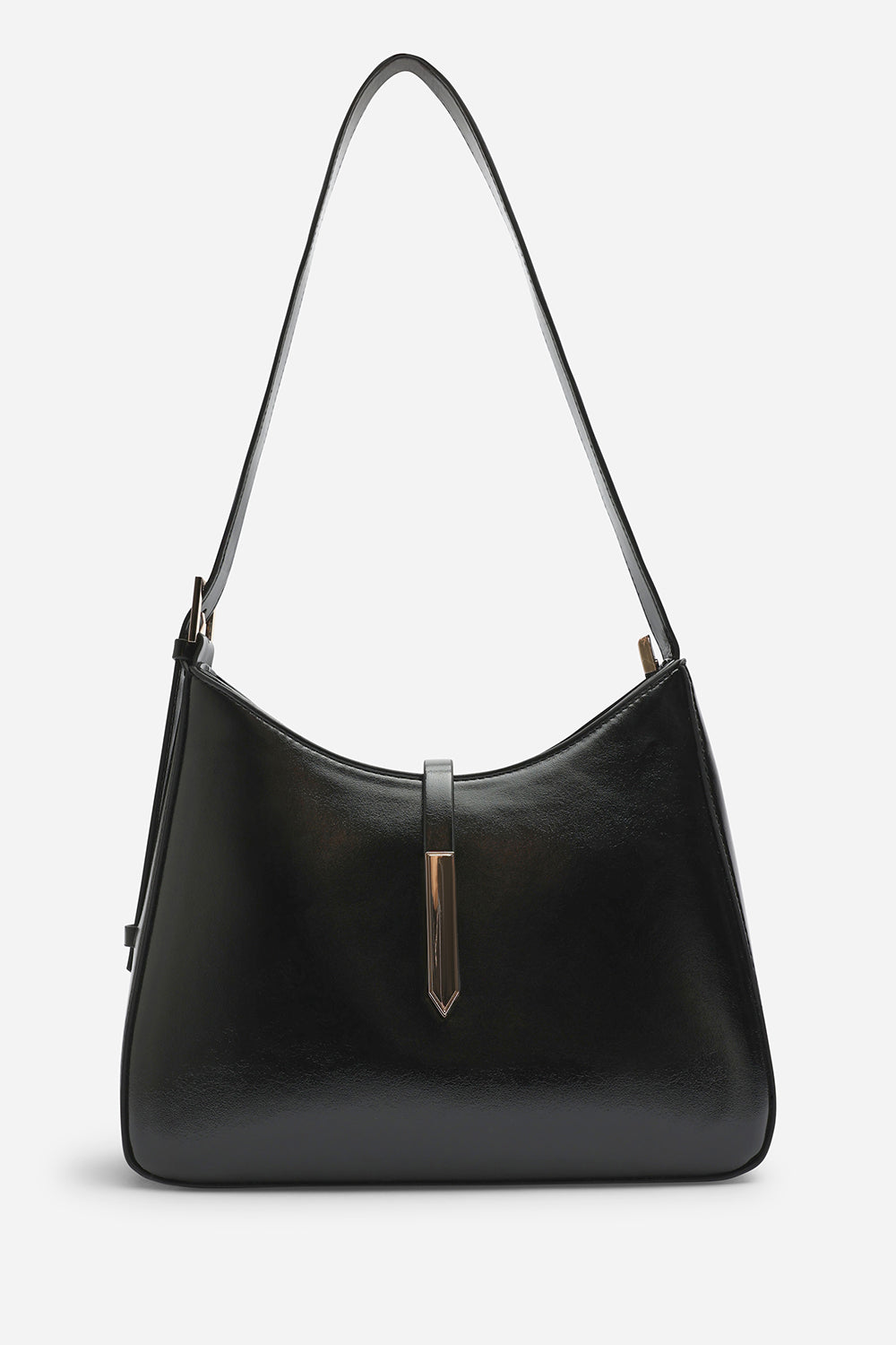 Grivya Leather Shoulder Bag With Trim Detail