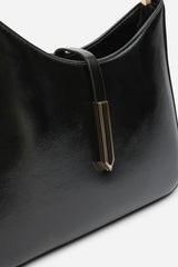 Grivya Leather Shoulder Bag With Trim Detail