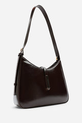 Grivya Leather Shoulder Bag With Trim Detail