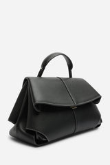 Galyx Leather Top Handle Cross Body Bag