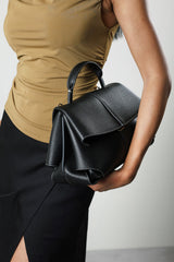 Galyx Leather Top Handle Cross Body Bag