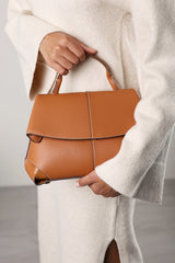 Galyx Leather Top Handle Cross Body Bag