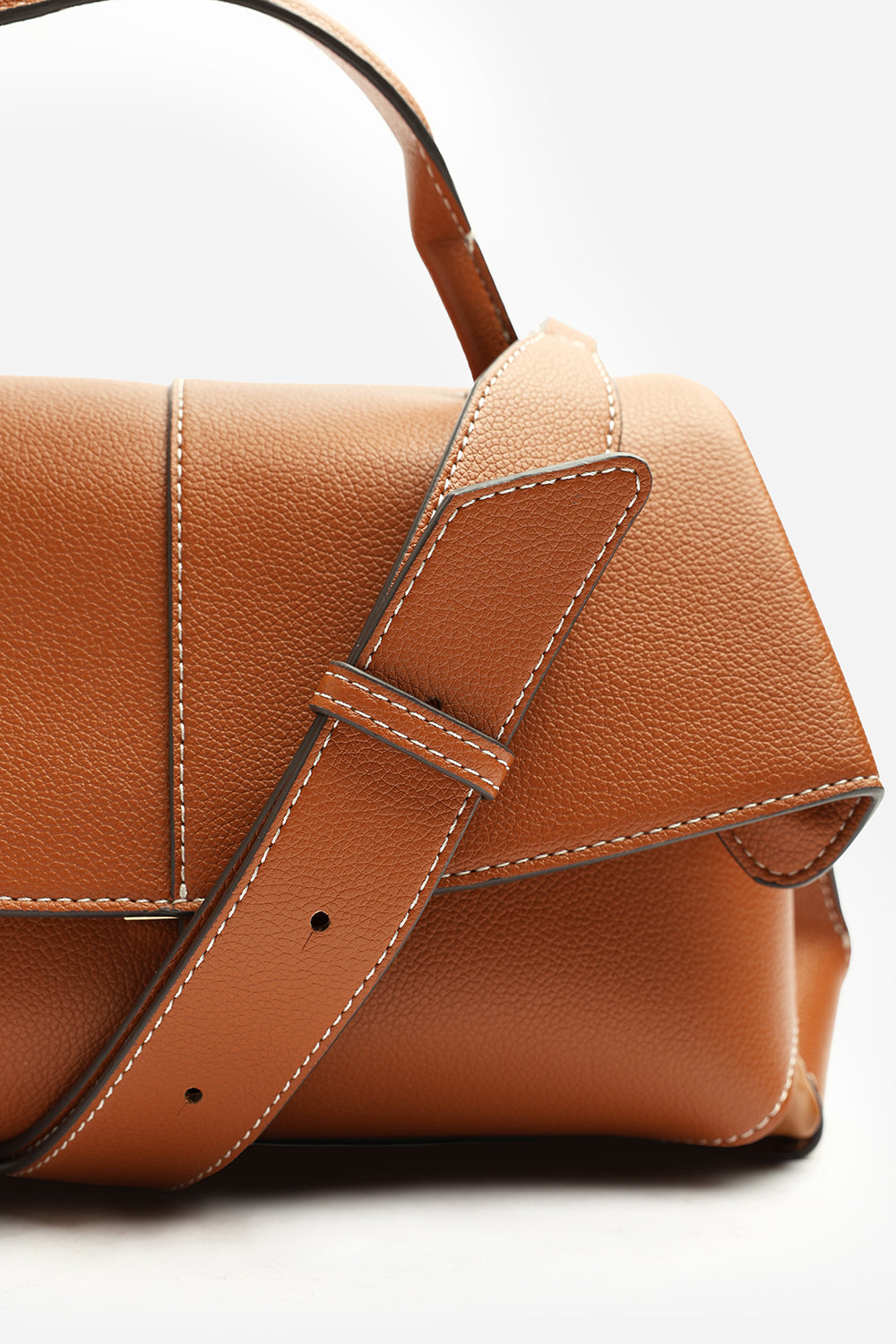 Galyx Leather Top Handle Cross Body Bag