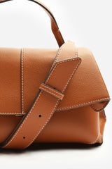 Galyx Leather Top Handle Cross Body Bag