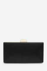 Melyra Black Shimmer Box Evening Clutch Bag