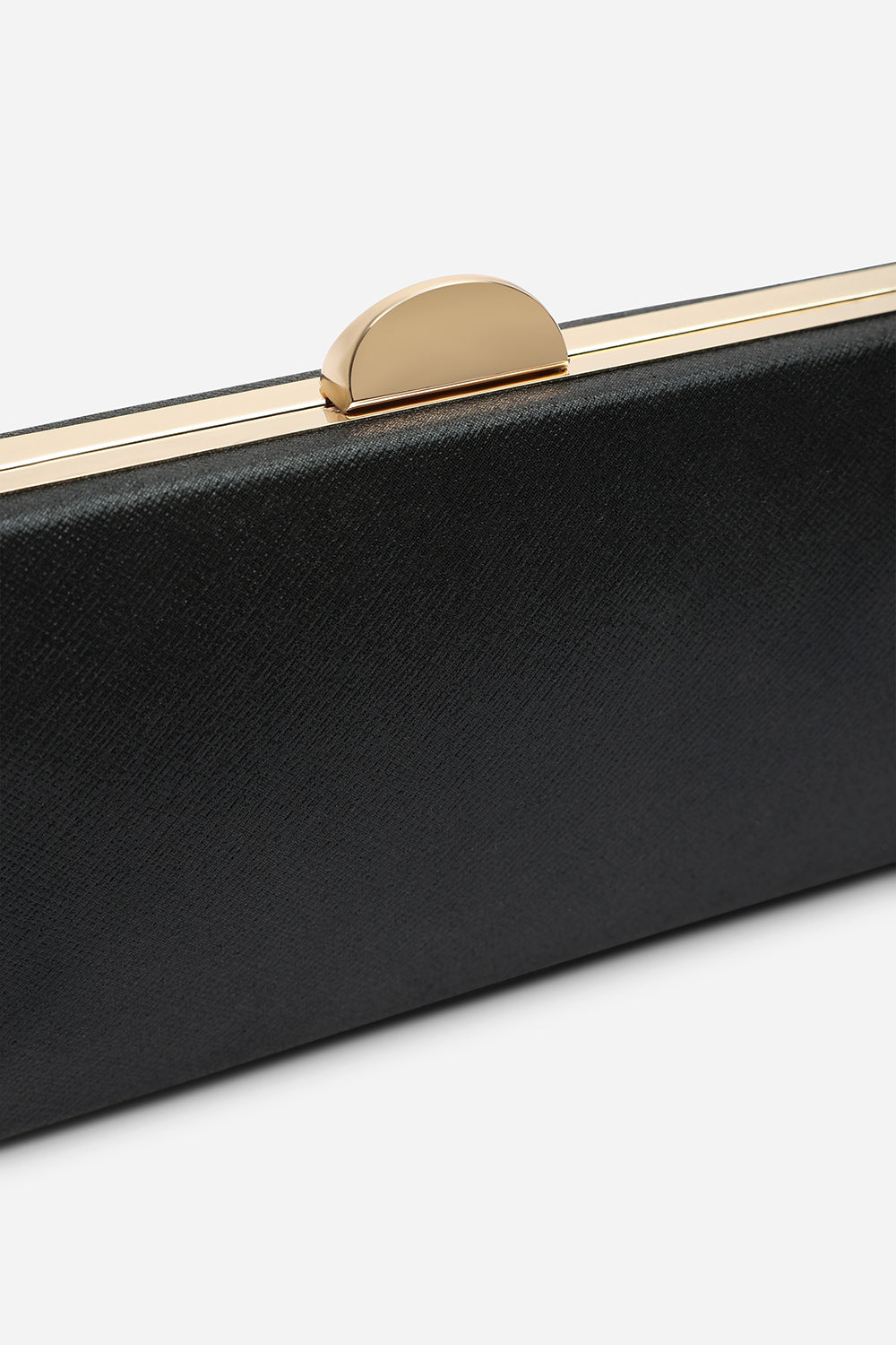 Melyra Black Shimmer Box Evening Clutch Bag