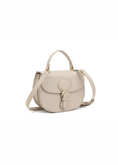 CHATEAU CROSS BODY TOP HANDLE BAG IN NUDE FAUX LEATHER