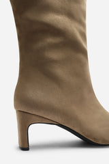 Mckinley Taupe Knee High Straight Heeled Boot