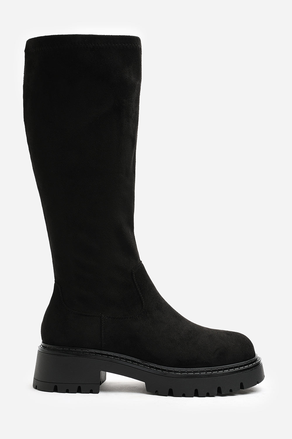 Elvane Stretch Chunky Knee High Sock Boot