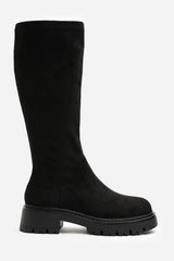 Elvane Stretch Chunky Knee High Sock Boot