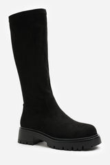 Elvane Stretch Chunky Knee High Sock Boot