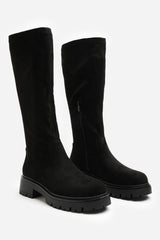 Elvane Stretch Chunky Knee High Sock Boot