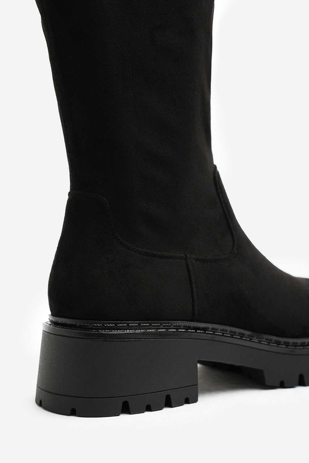 Elvane Stretch Chunky Knee High Sock Boot