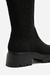 Elvane Stretch Chunky Knee High Sock Boot