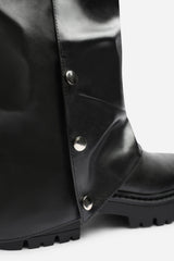 Cavelle Ruched Fold Down Chunky Knee High Boot