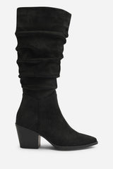 Drelia Ruched Western Knee High Boot