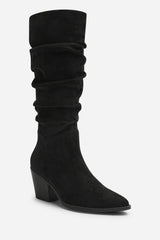 Drelia Ruched Western Knee High Boot