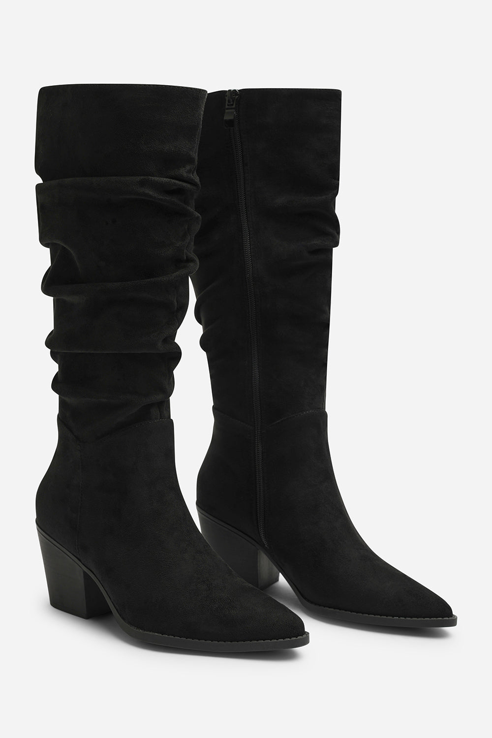 Drelia Ruched Western Knee High Boot