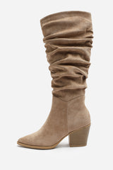 Drelia Ruched Western Knee High Boot