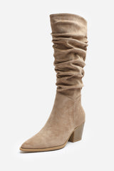 Drelia Ruched Western Knee High Boot