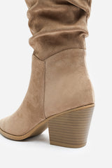 Drelia Ruched Western Knee High Boot