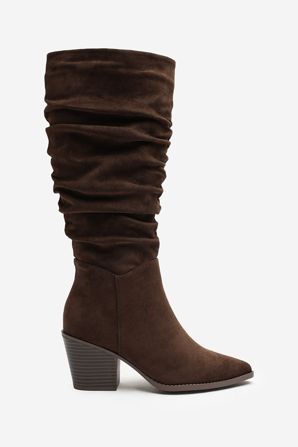 Drelia Ruched Western Knee High Boot