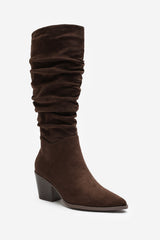 Drelia Ruched Western Knee High Boot