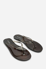Chandler Black Clear Jelly Thong Flip Flop Sandals