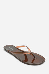 Chandler Brown Clear Jelly Flip Flop Sandals