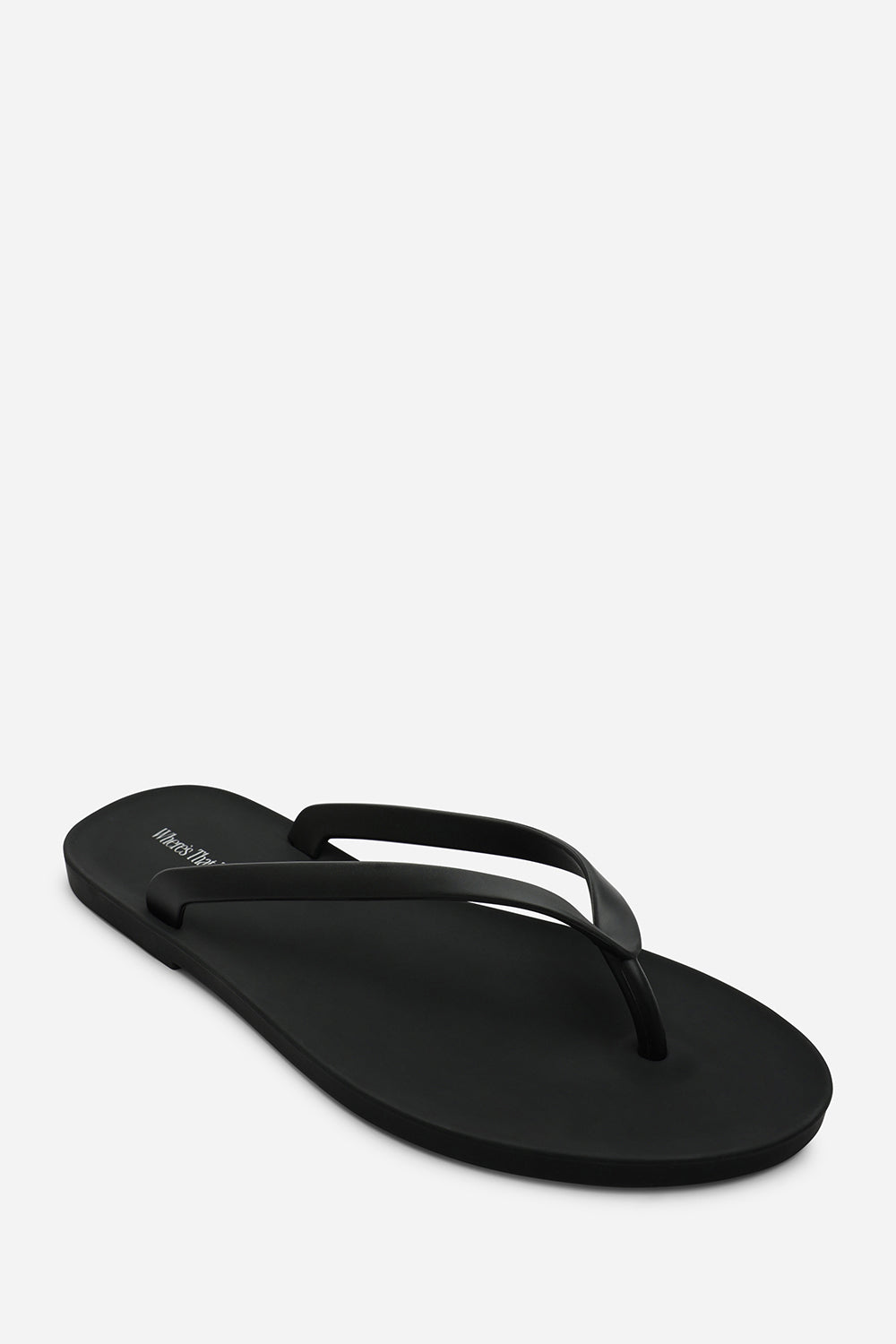 Kailany Black Matte Jelly Thong Flip Flop Sandals