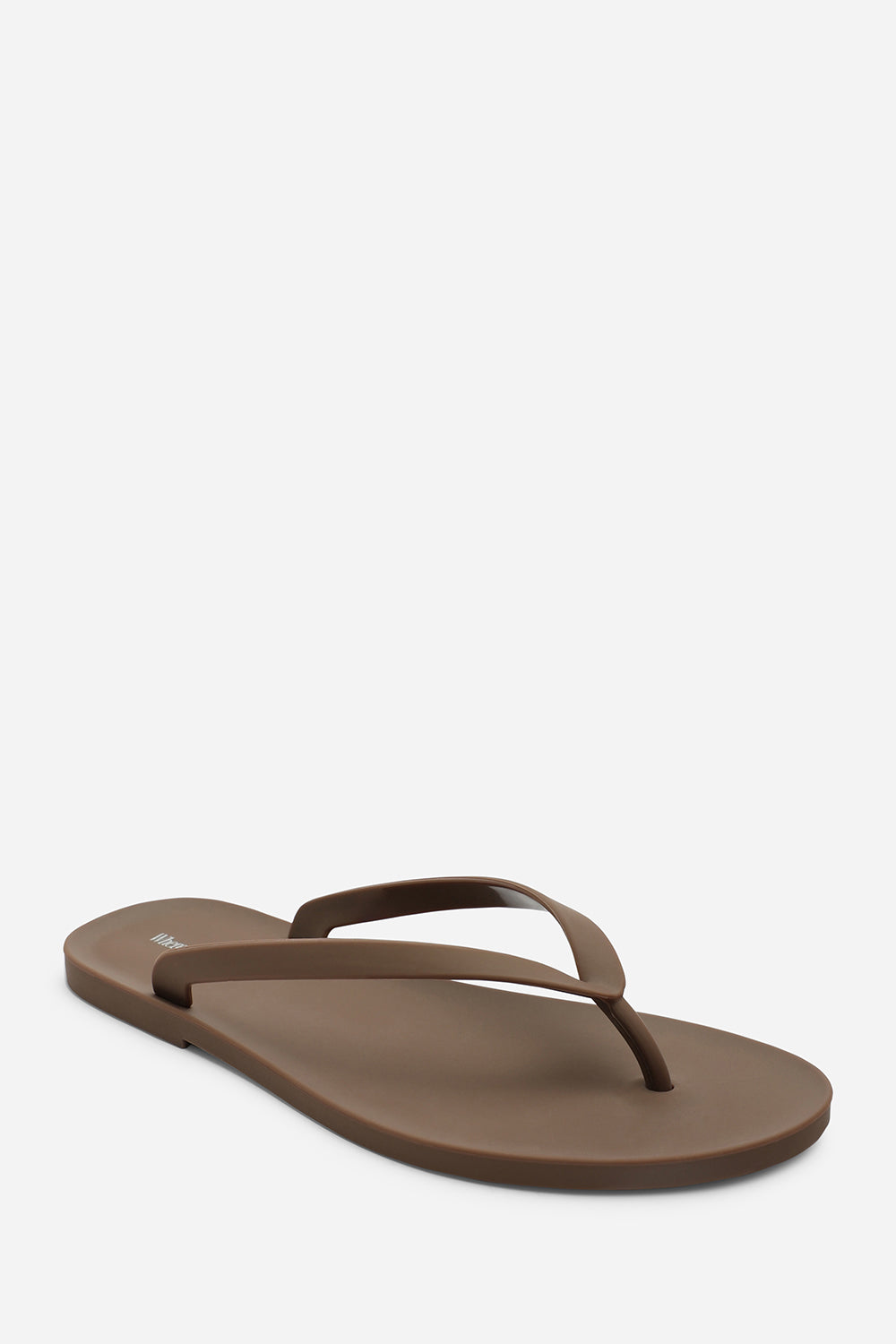 Kailany Chocolate Brown Matte Jelly Thong Flip Flop Sandals