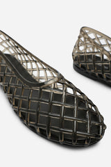 Kori Black Clear Jelly Ballet Pumps