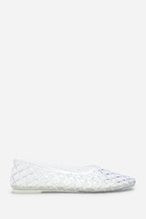 Kori White Clear Jelly Ballet Pumps