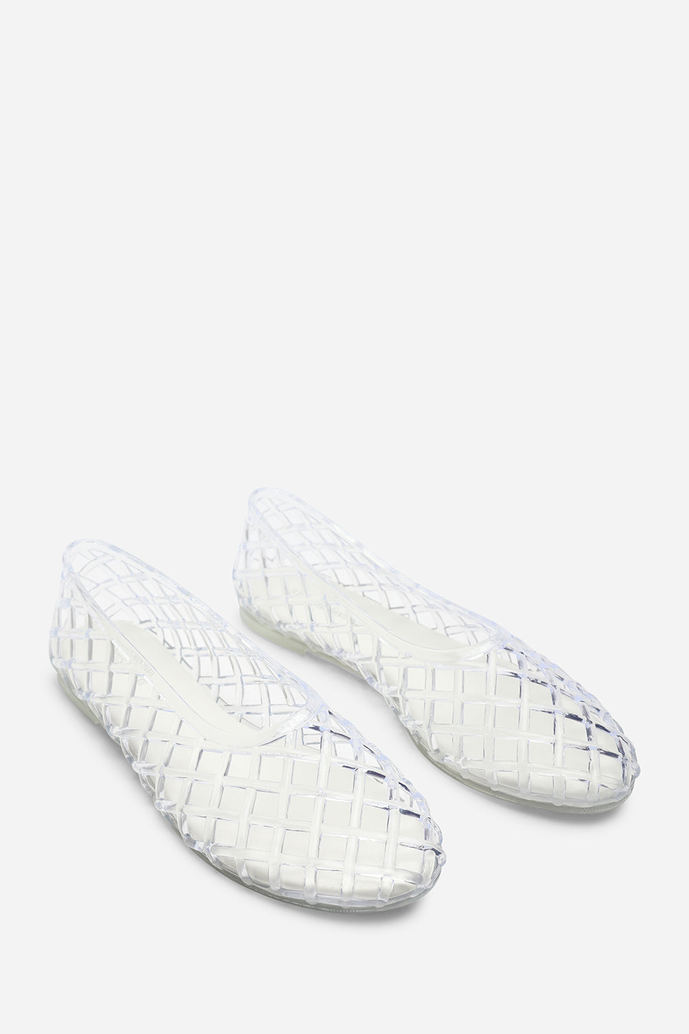 Kori White Clear Jelly Ballet Pumps