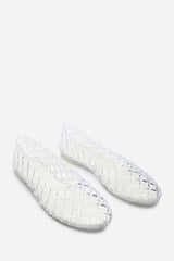 Kori White Clear Jelly Ballet Pumps