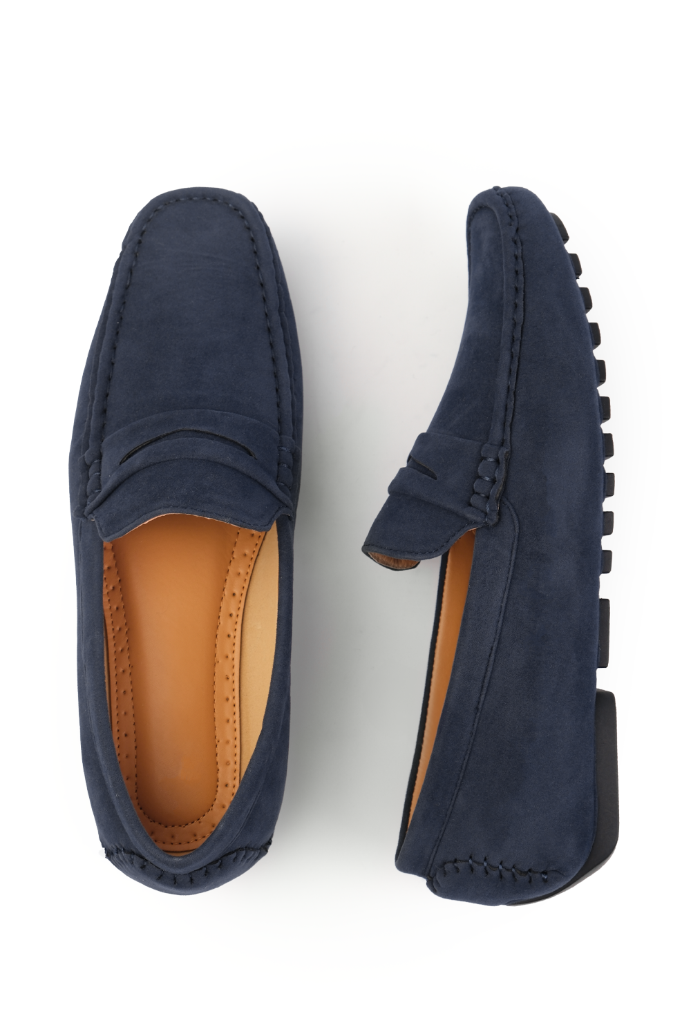 ALEX DRIVING SHOES IN BLUE SUEDE
