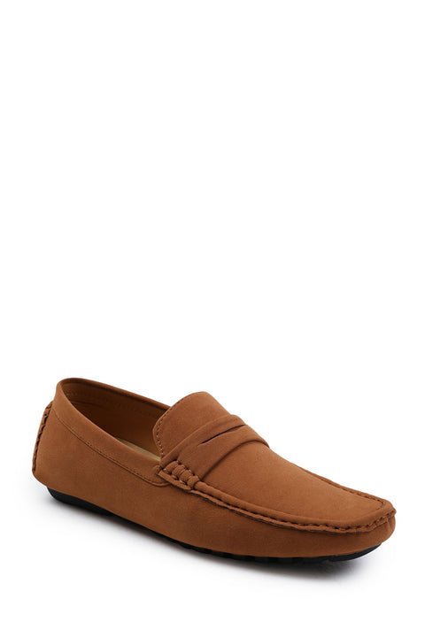 ALEX DRIVING SHOES IN CAMEL SUEDE