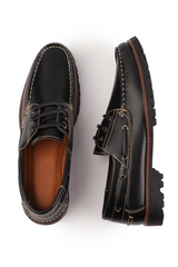 ISAAC CHUNKY BOAT SHOES IN BLACK
