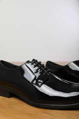 DAVID LACE UP DERBY FORMAL DRESS WORK SHOES IN BLACK PATENT