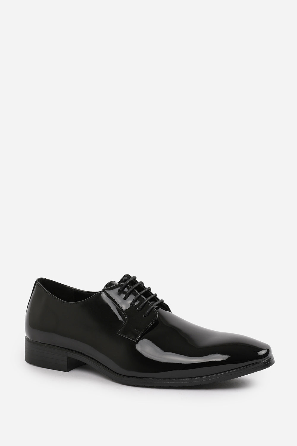 DAVID LACE UP DERBY FORMAL DRESS WORK SHOES IN BLACK PATENT