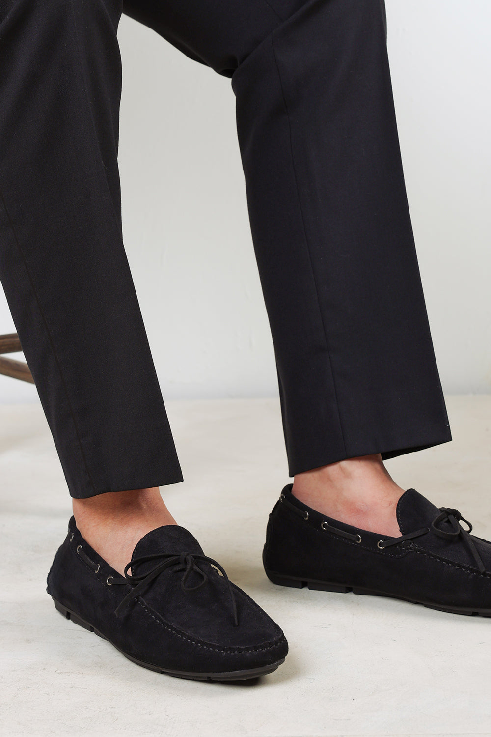 Carter Suede Slip on Lace Detail Loafer
