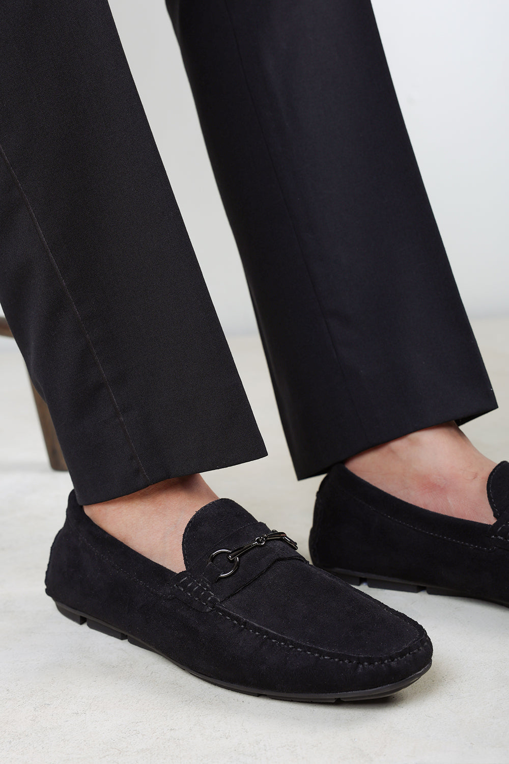 Hudson Suede Slip On Buckle Loafer