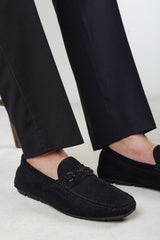 Hudson Suede Slip On Buckle Loafer
