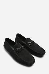 Hudson Suede Slip On Buckle Loafer