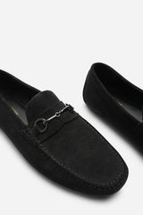 Hudson Suede Slip On Buckle Loafer