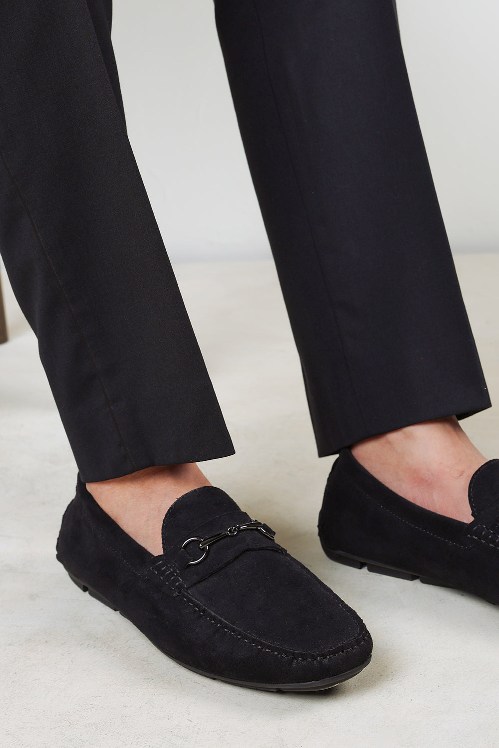 Hudson Suede Slip On Buckle Loafer