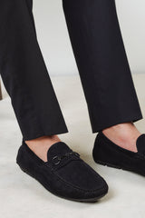 Hudson Suede Slip On Buckle Loafer