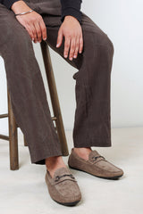 Hudson Suede Slip On Buckle Loafer