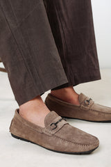 Hudson Suede Slip On Buckle Loafer