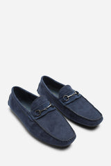 Hudson Suede Slip On Buckle Loafer